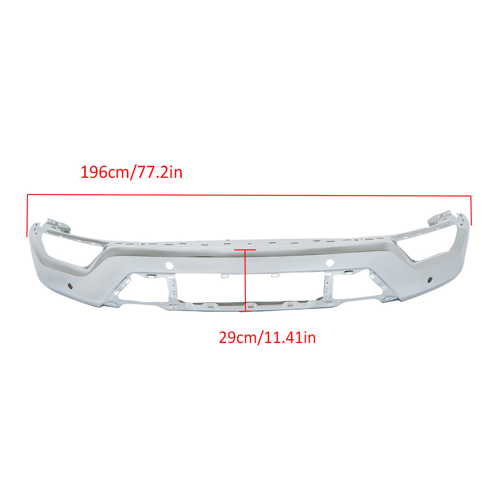 TOPPARTZ Steel Front Bumper Chrome With 6 Sensor Holes For 2021-2023 Ford F-150