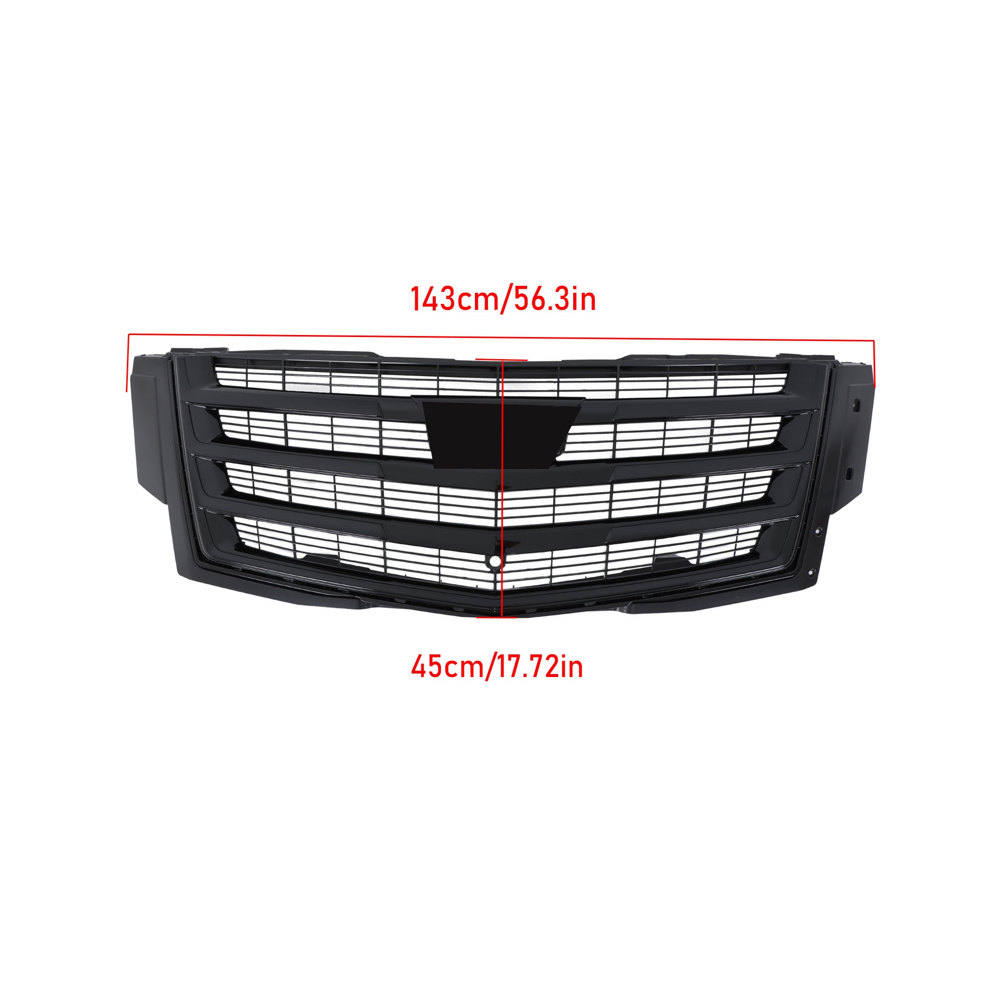 TOPPARTZ Front Upper Grille For 2015-2020 Cadillac Escalade Gloss Black 84661791