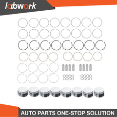 TOPPARTZ Pistons with Rings Set & Pin Kit for Chrysler Dodge Jeep Mitsubishi 4.7L