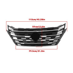 TOPPARTZ Front Grille Chrome & Black For 2024-2025 Nissan Rogue W/O Camera Hole