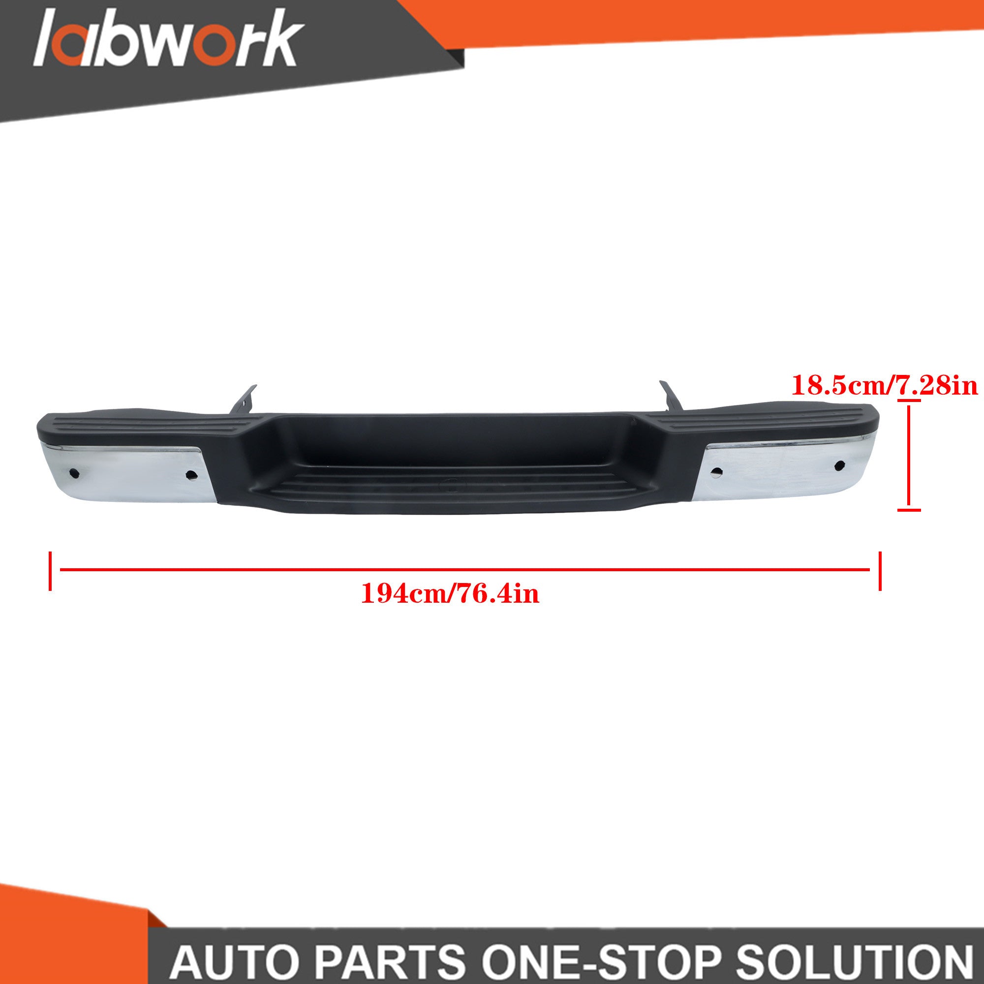 TOPPARTZ Rear Bumper Assembly Face Bars Chrome For Nissan NV1500 NV2500 2012-2021