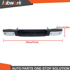 TOPPARTZ Rear Bumper Assembly Face Bars Chrome For Nissan NV1500 NV2500 2012-2021