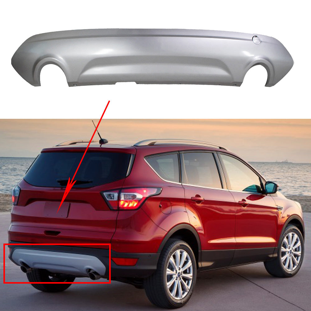 TOPPARTZ Rear Lower Bumper Cover For 13-19 Ford Escape Titanium Sport Silver