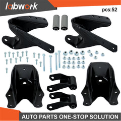 TOPPARTZ Rear Leaf Spring Forward Rearward Shackle Hanger Bracket for Ford F250
