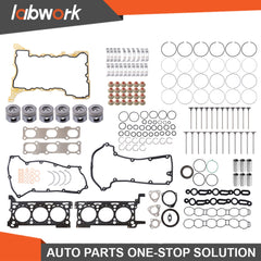 TOPPARTZ Engine Pistons Gasket Bearings Valves Kit For Ram 1500 Jeep Chrysler 3.0