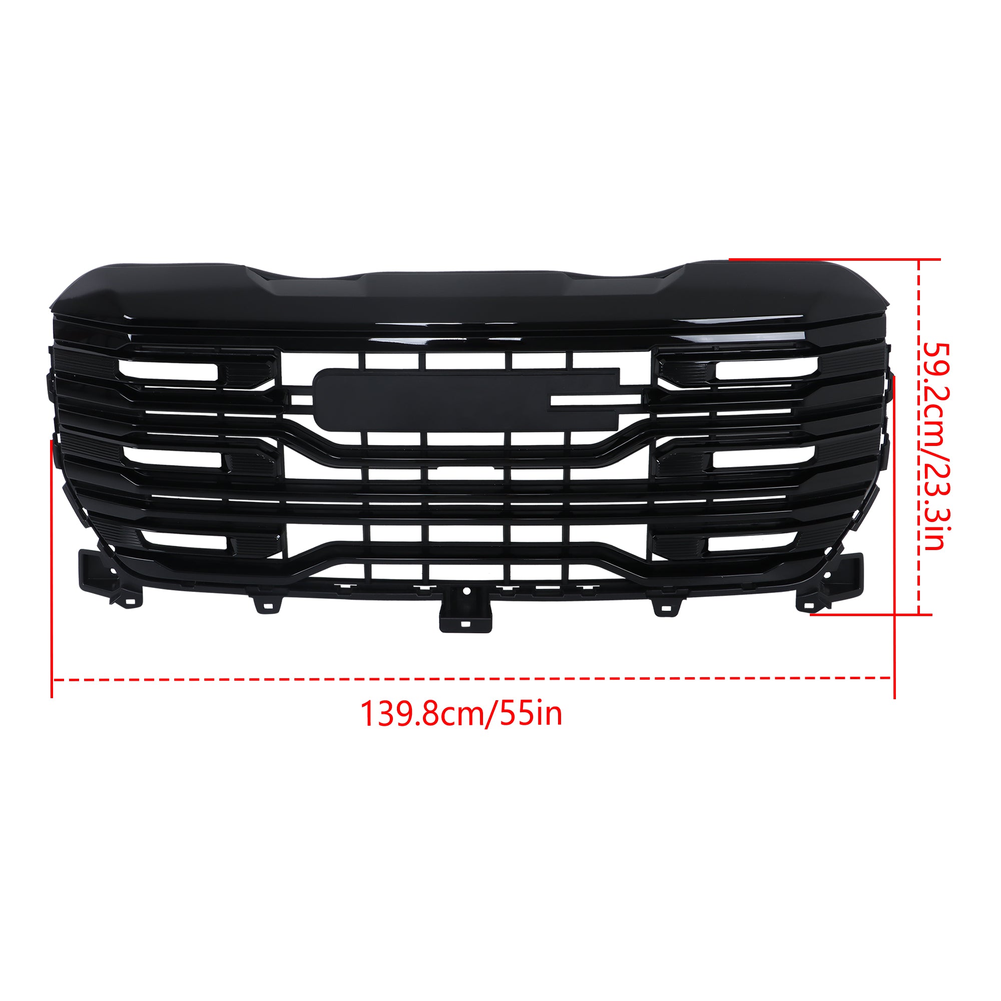 TOPPARTZ Front Grille Assembly Gloss Black For 2022-2024 GMC Sierra 1500 AT4/AT4X