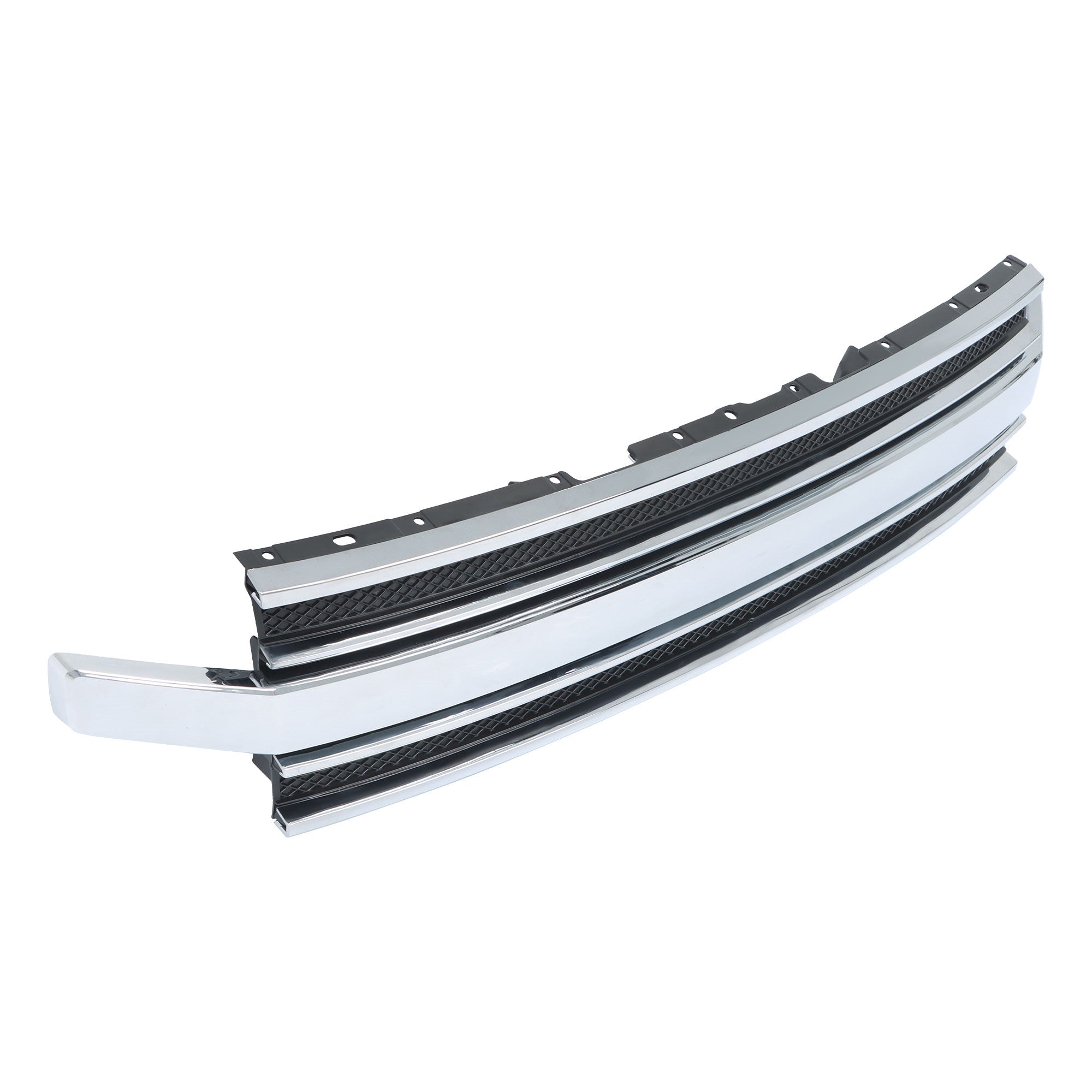 TOPPARTZ Front Upper Bumper Grille With Chrome Trim For 2013-2019 Ford Flex