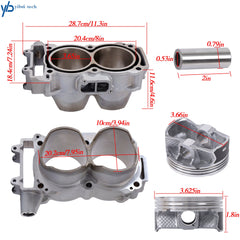 93mm Cylinder Piston Gasket Kit 3022278 For Polaris RZR XP 900 2011-2013