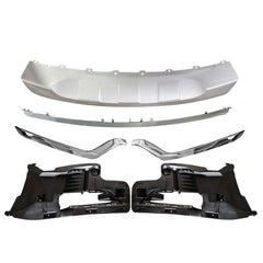 TOPPARTZ Front Bumper Skid Plate+Molding Trim+Brackets For 2018-19 Ford Explorer