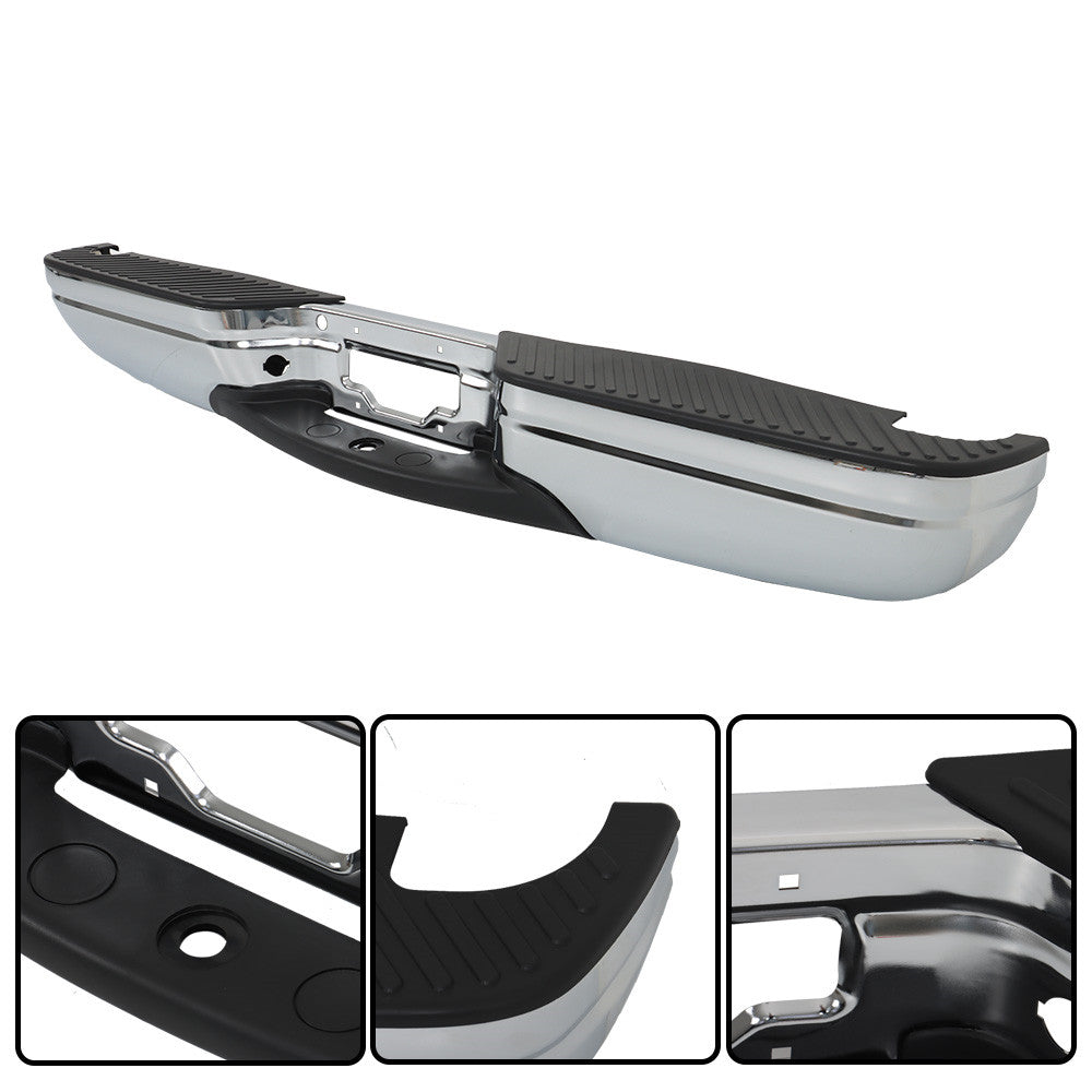 TOPPARTZ Rear Step Bumper Chrome For 1997-2004 Ford F-150 1997-99 F-250 Styleside