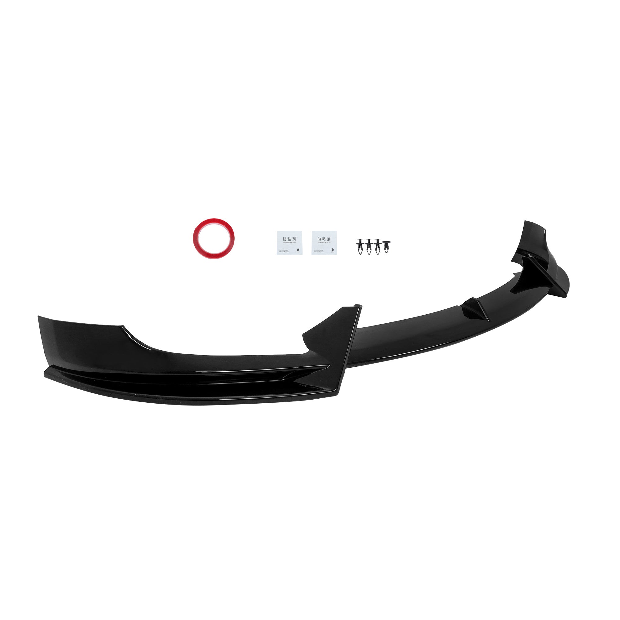 TOPPARTZ Front Bumper Lip Splitter Spoiler Glossy Black For 2020-24 Tesla Model Y