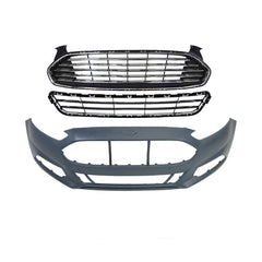 TOPPARTZ Front Upper ＆ Lower Grille ＆ Bumper Cover For 2013-2016 Ford Fusion
