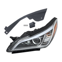TOPPARTZ Left Side Headlights Assembly For 2015-2017 Hyundai Sonata Chrome Clear