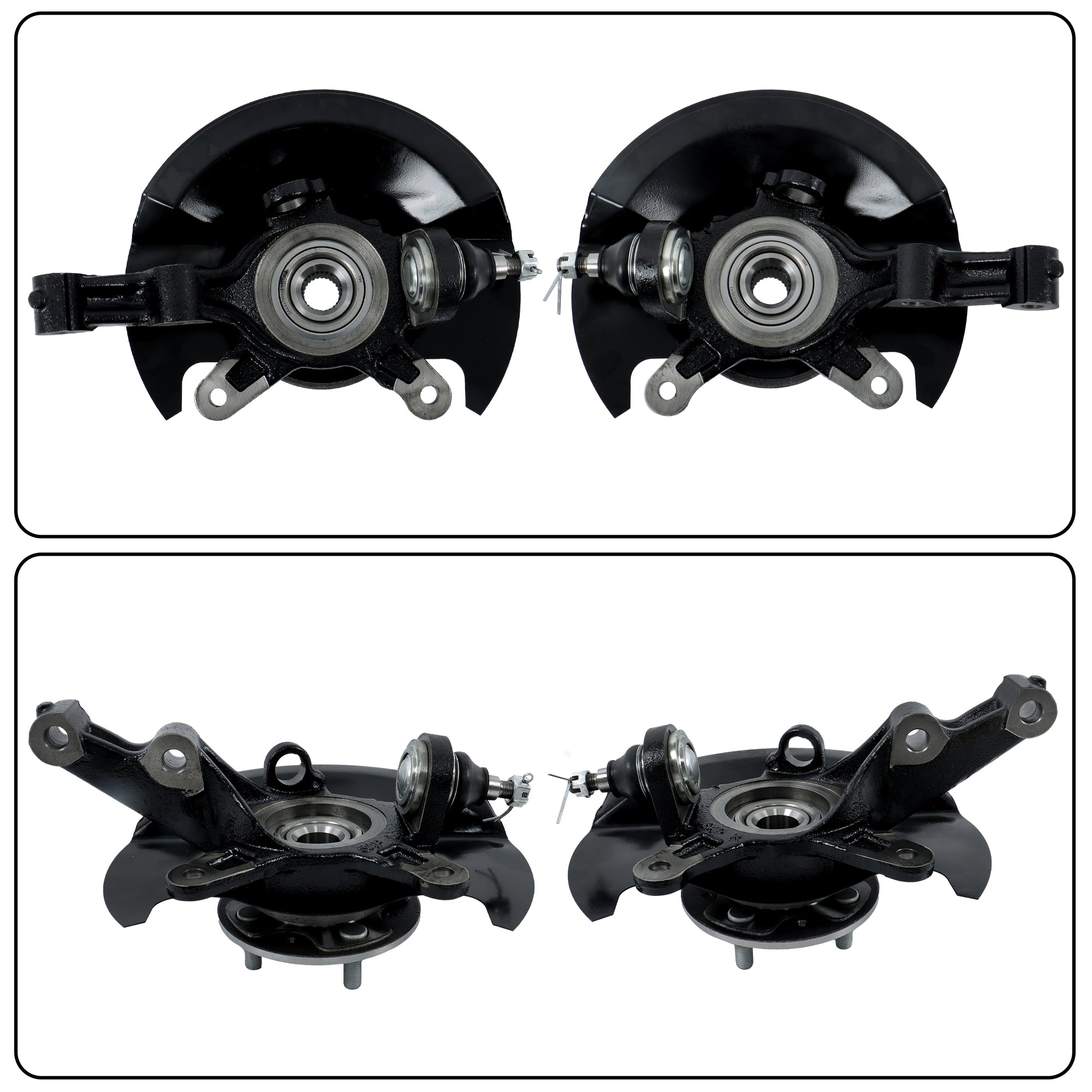 Pair Front Wheel Hub & Bearing Knuckle Assembly For 2003-2005 Honda Civic 1.7L