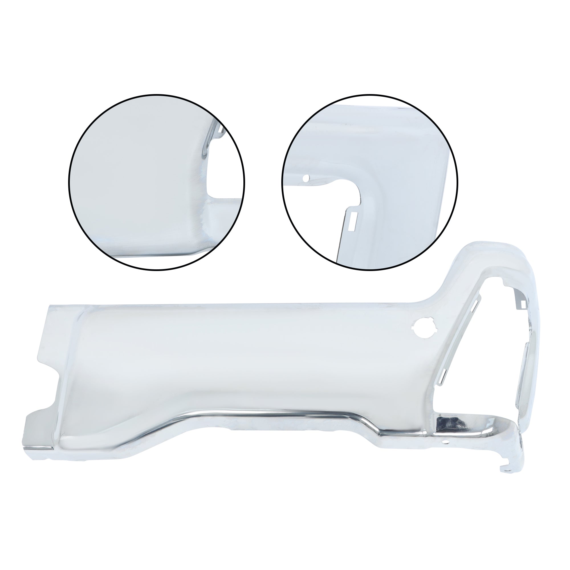 TOPPARTZ Rear Bumper End Caps Pair Chrome For 2023-2025 Ford F-250 F-350 F-450
