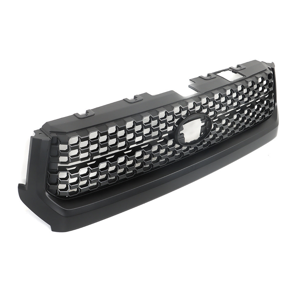 TOPPARTZ Front Grille+Hood Bulge Molding For 2014-2019 2020 Toyota Tundra Black