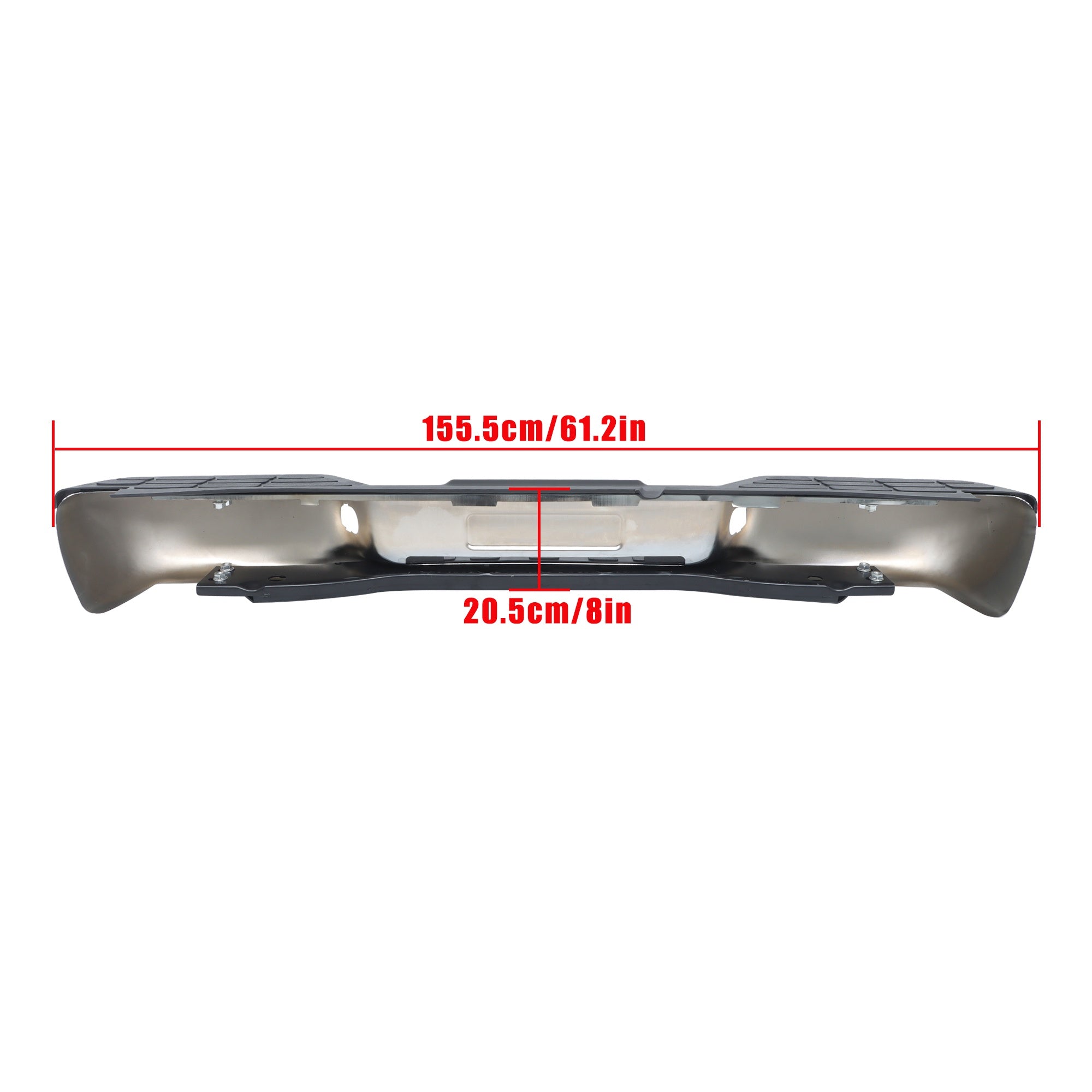 TOPPARTZ Rear Step Bumper Assembly For 1998-2004 Chevy S10 GMC Sonoma Fleetside