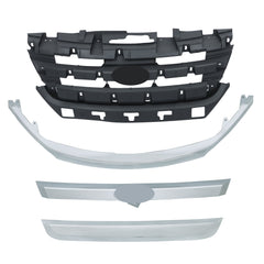 TOPPARTZ Front Grille + Chrome Grill Trim Plastic For 2010 2011 2012 Ford Fusion