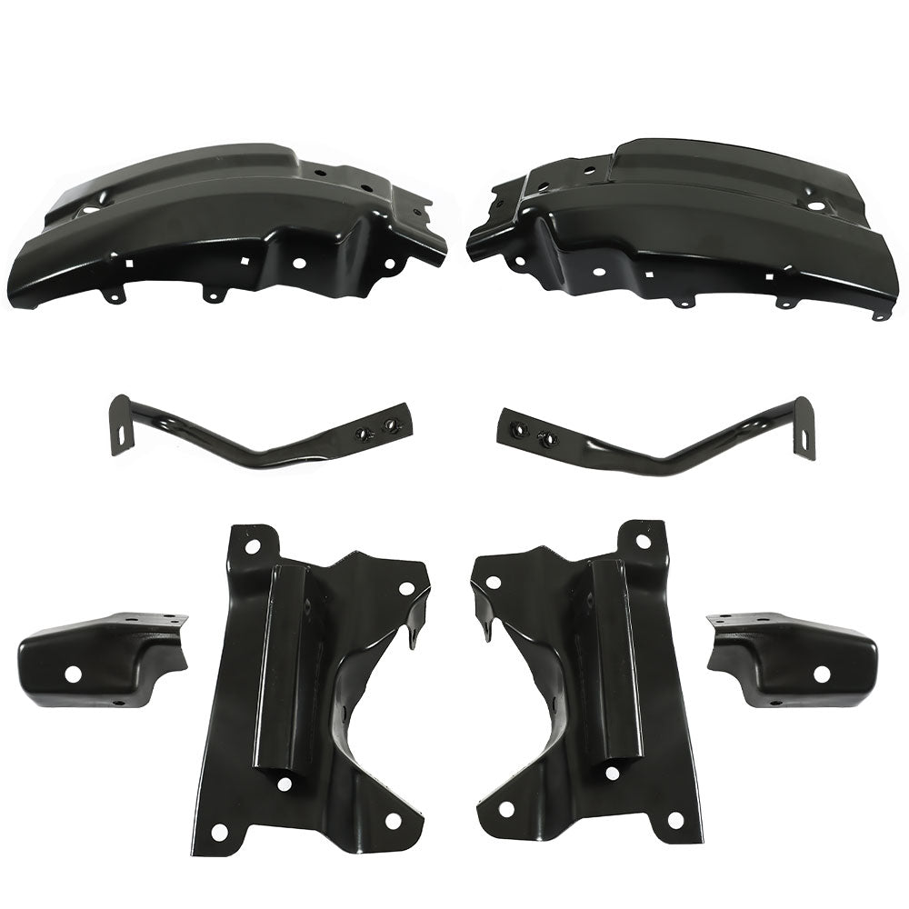 TOPPARTZ 8pcs Front Bumper Brace Bracket For Chevy Silverado 1500 2007-2013