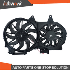 TOPPARTZ Radiator Condenser Cooling Fan Assembly 2002-2009 For Audi A4 Quattro