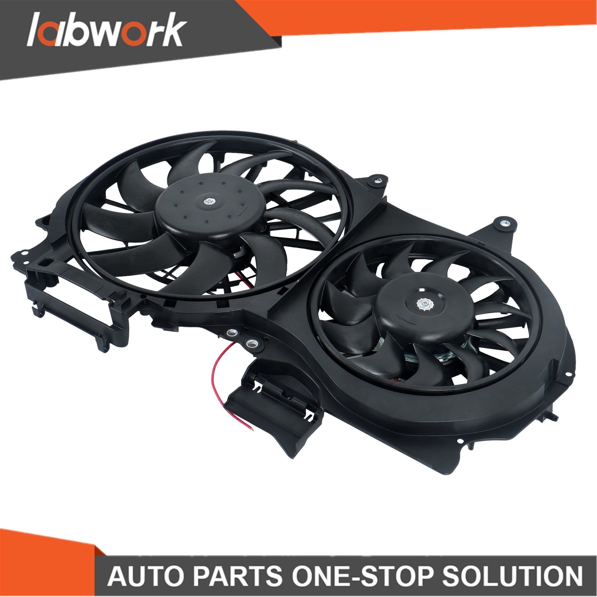 TOPPARTZ Radiator Condenser Cooling Fan Assembly 2002-2009 For Audi A4 Quattro