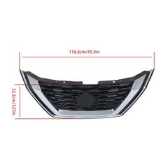 TOPPARTZ Upper Grille Blk For 2021-23 Nissan Rogue SL/SV W/ Carmera Hole Plastic
