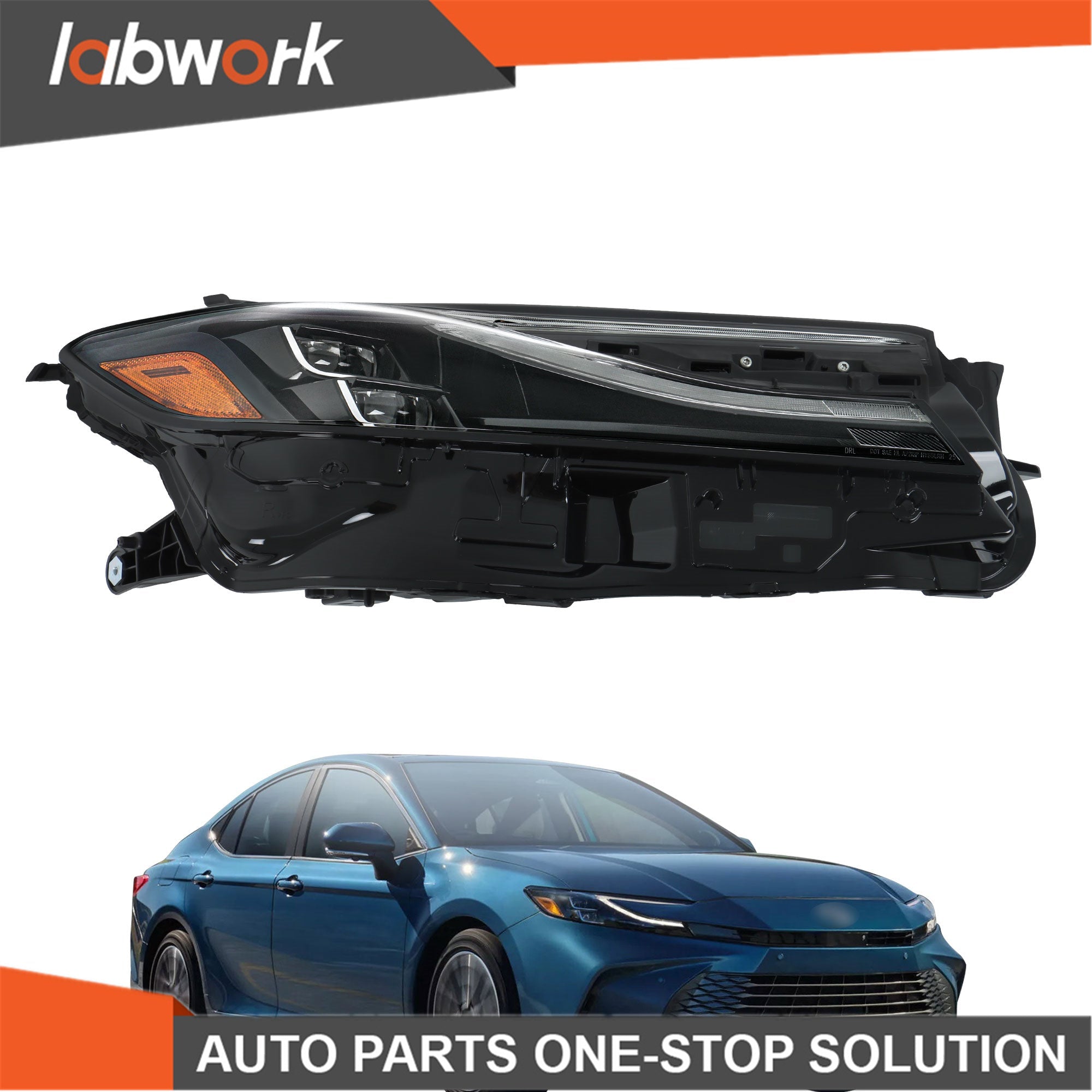 TOPPARTZ Headlights For Toyota Camry XLE 2025 Dual Projector LED Passenger Right