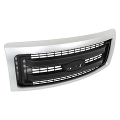 TOPPARTZ Front Upper Bumper Grill For 2009-2014  Ford F-150 Silver&Black Grille