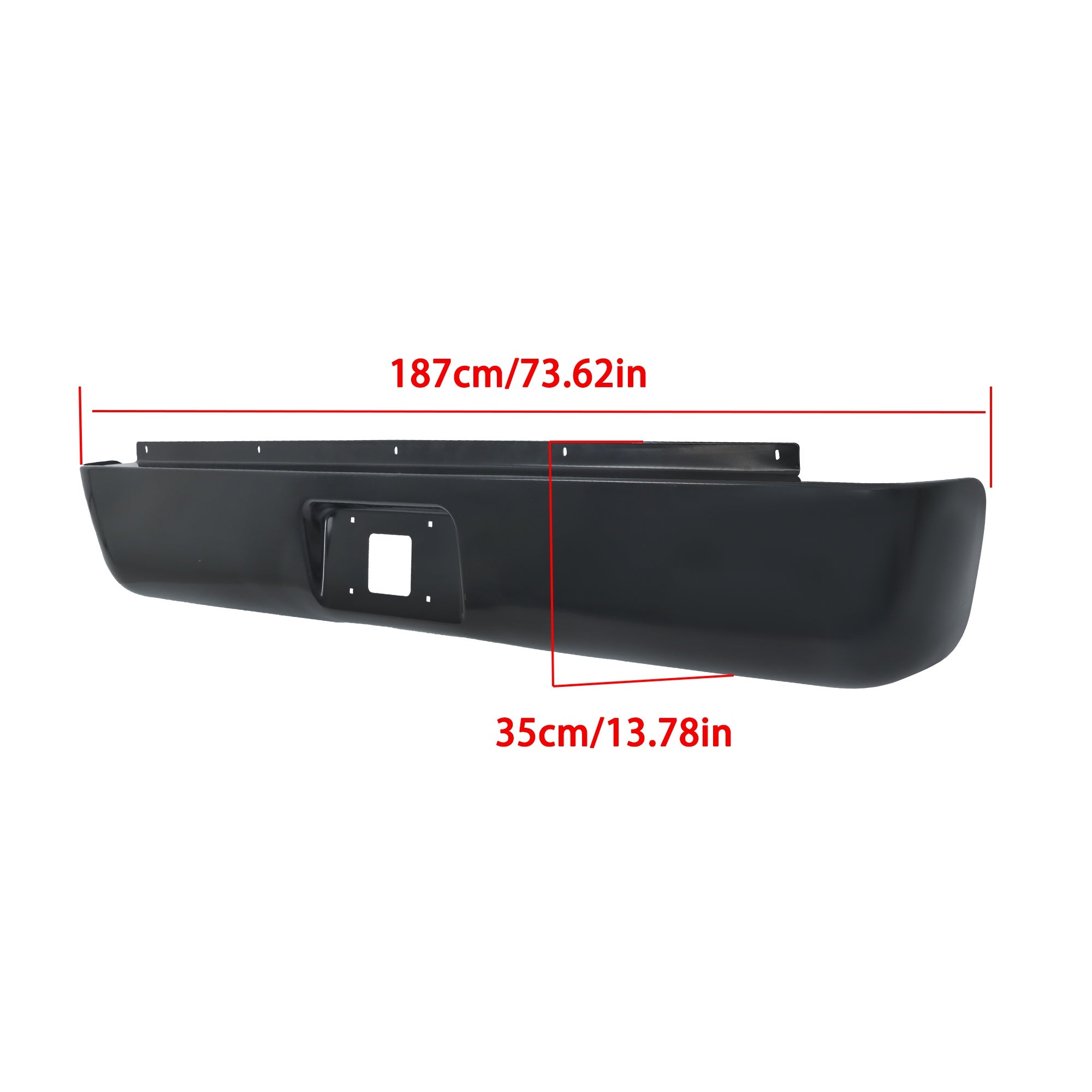 TOPPARTZ Rear Bumper For 2007-2013 Silverado 1500 Fleetside W/LED License Lamp