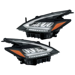 TOPPARTZ Left+Right Headlights For 2019 2020 2021 Nissan Murano Black Housing LED