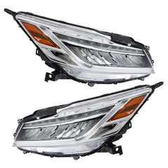 TOPPARTZ Right+Left Full LED Headlights Chrome For 2016-2017 Honda Accord Sedan