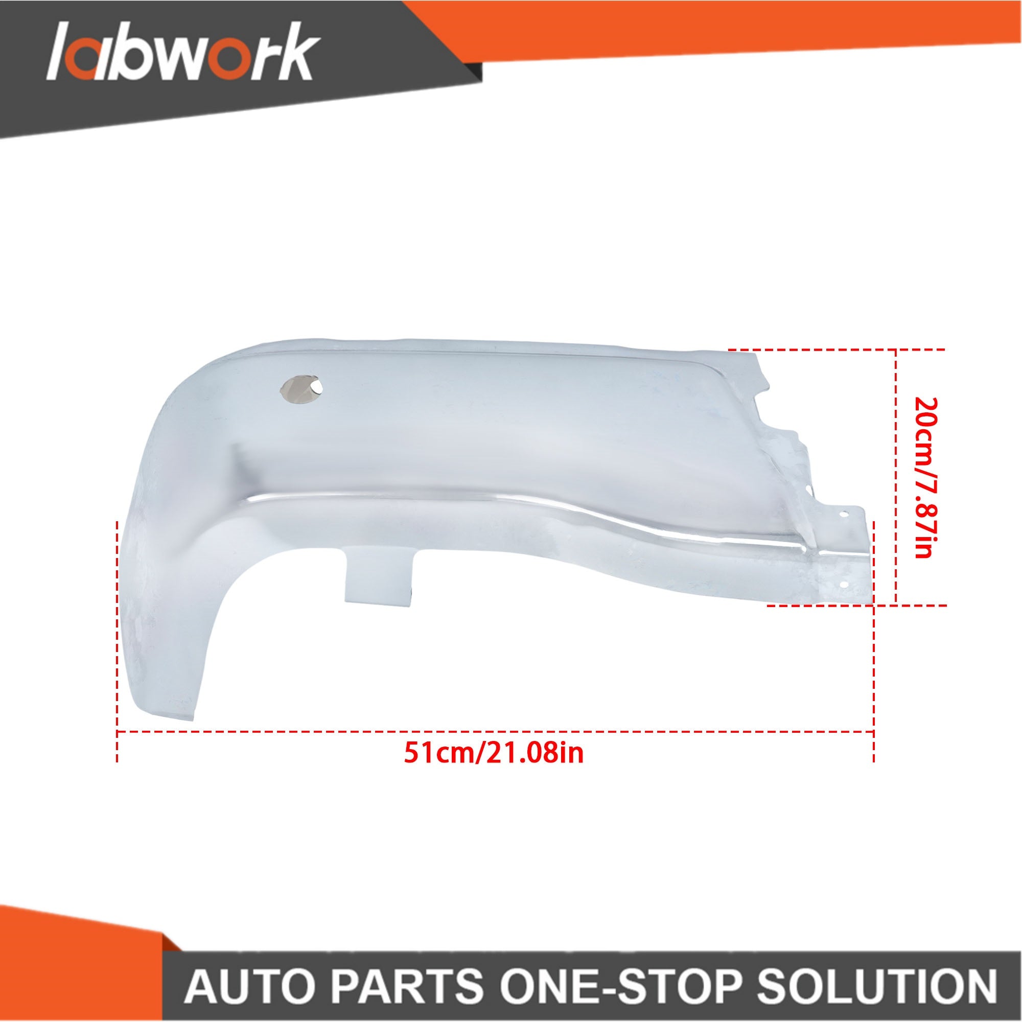 TOPPARTZ Rear Left Driver Side Bumper End For Ford Ranger 19-23 Chrome With Holes