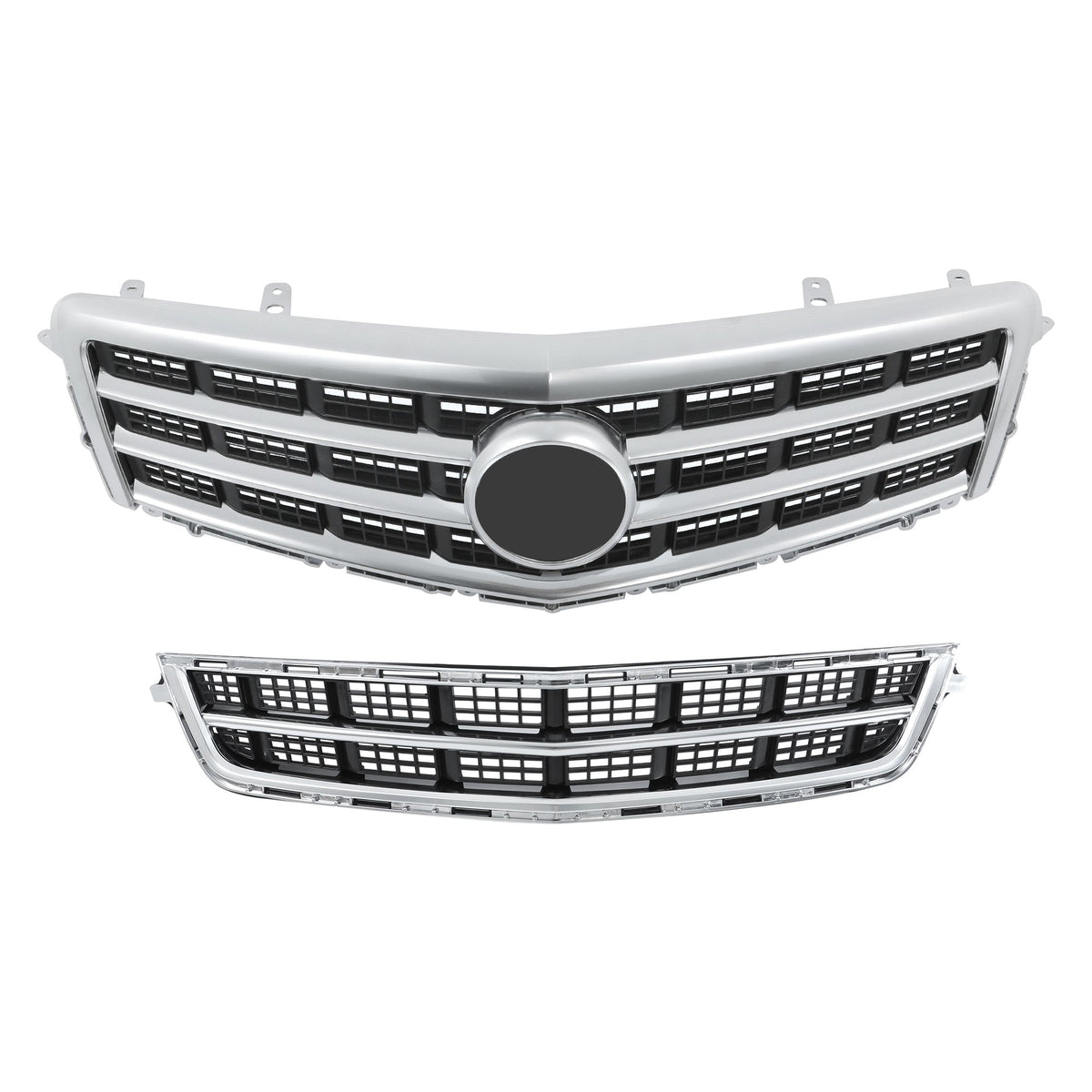 TOPPARTZ Front Upper Grille Lower Grill Trim Molding For 2013-2014 Cadillac ATS