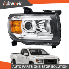TOPPARTZ Headlights For GMC Canyon 2015-2022 Halogen W/LED DRL Projector Right