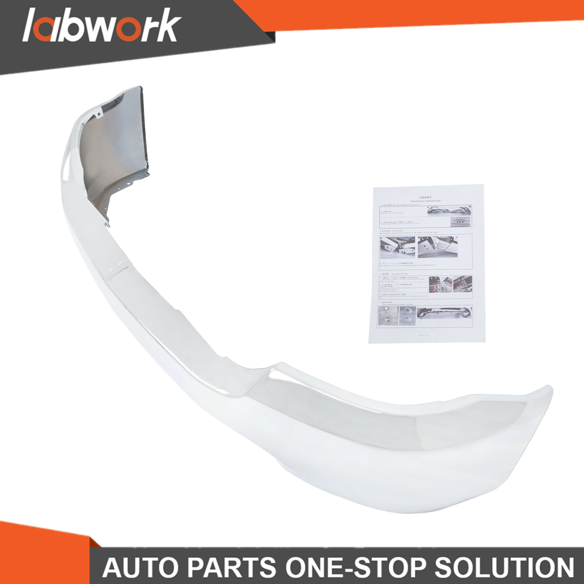 TOPPARTZ Front Bumper Chrome Steel For Chevrolet Silverado 1500 16-2018 W/o Holes