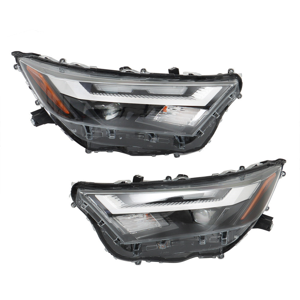 TOPPARTZ Left+Right Headlights For 2022 2023 Toyota RAV4 XLE LED Type Headlamps