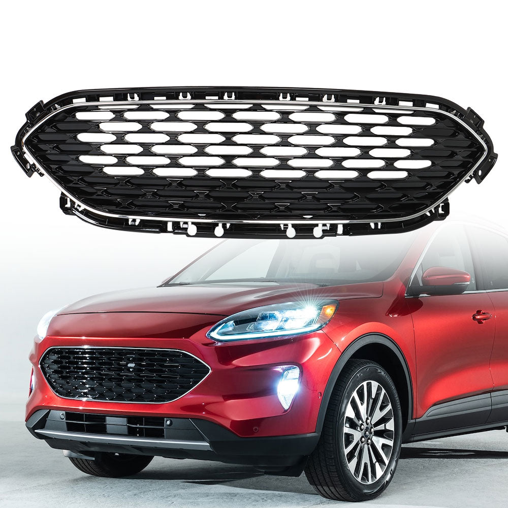 TOPPARTZ Grille Assembly Front Upper Side With Chrome Trim For 20-22 Ford Escape