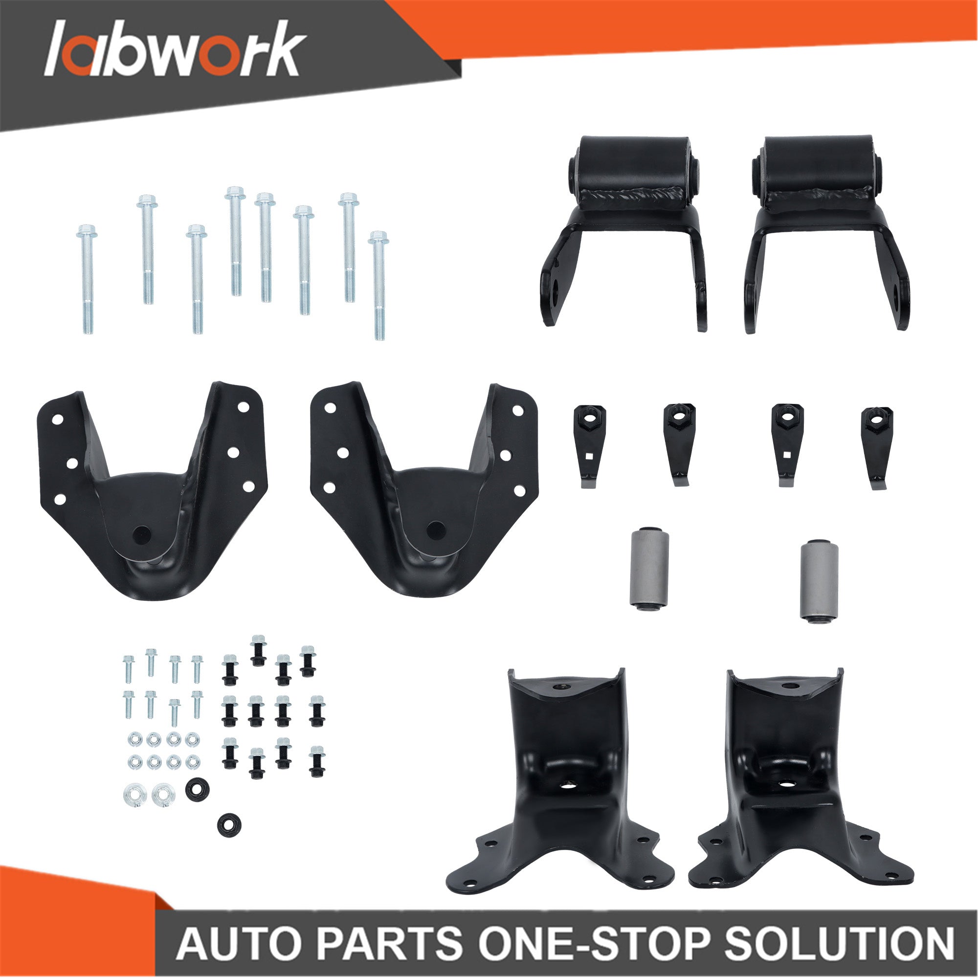 TOPPARTZ Real Leaf Spring Forward Rearward Hangers and Shackles 1999-07 For Ford