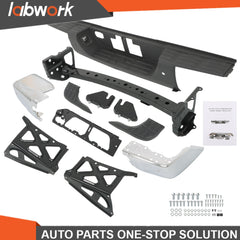 TOPPARTZ Chrome Rear Step Bumper Assembly For 2014-21 Toyota Tundra W/Sensor Hole