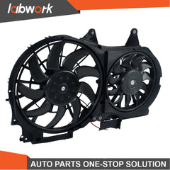 TOPPARTZ Radiator Condenser Cooling Fan Assembly 2002-2009 For Audi A4 Quattro