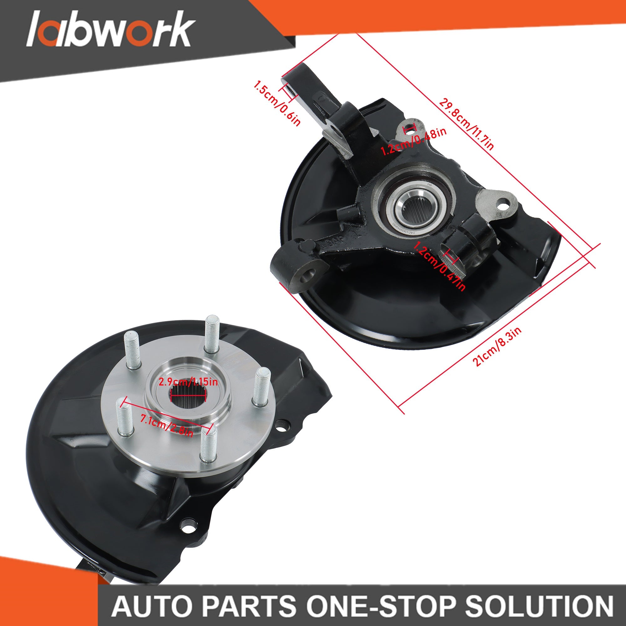 TOPPARTZ Front Left Steering Knuckle & Hub Bearing Assy for Mitsubishi Outlander