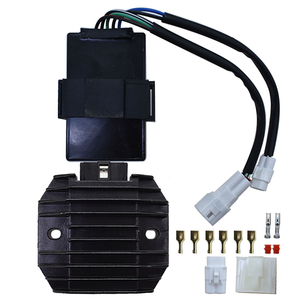 For Kawasaki Bayou 300 KLF300B 1988-1991 CDI Box Voltage Regulator Rectifier Kit