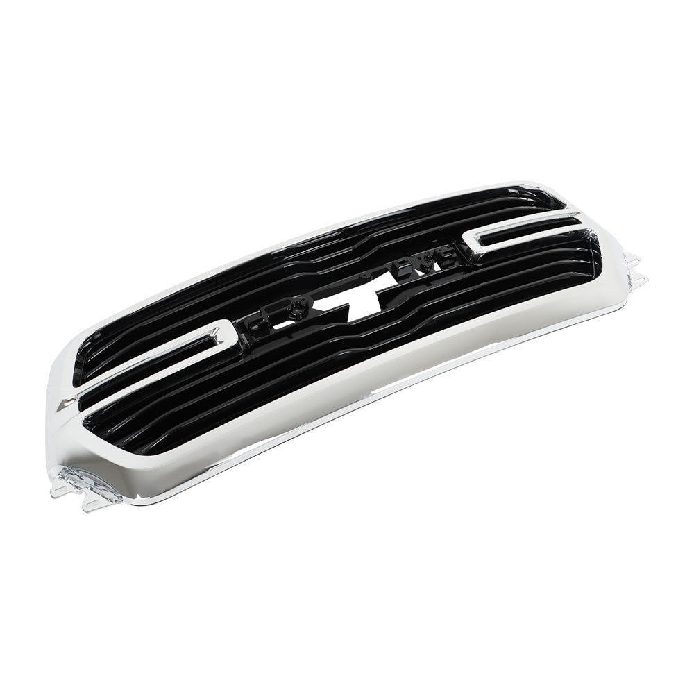 TOPPARTZ Front Chrome Grille Grill Assembly Black Trim For 19-22 Dodge Ram 1500