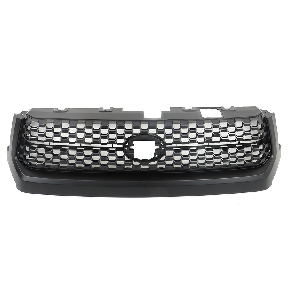 TOPPARTZ Front Grille+Hood Bulge Molding For 2014-2019 2020 Toyota Tundra Black