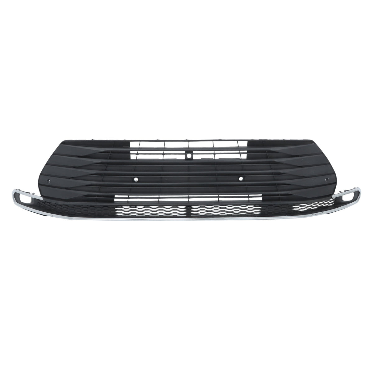TOPPARTZ Front Lower Grille For 2021-2023 Toyota Sienna Matte Blk+Chrome Plastic