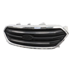TOPPARTZ Front Upper Grille For 2013-19 Ford Taurus Matte Black W/Chrome Trim