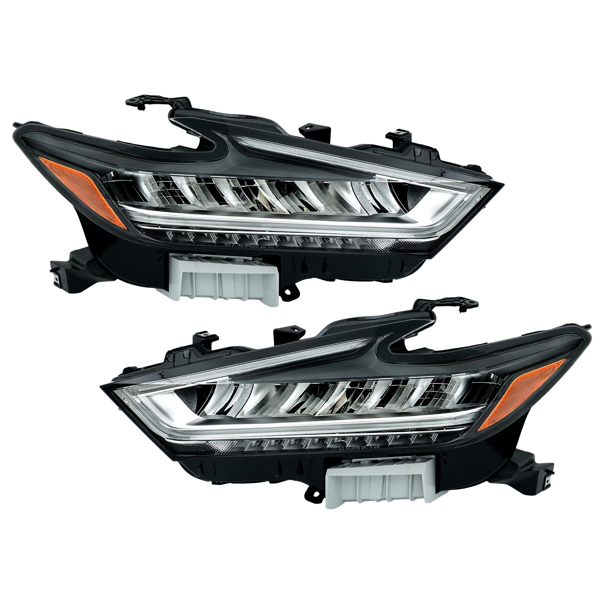 TOPPARTZ Left+Right LED Headlights Assembly For 2019-2021 Nissan Maxima Chrome