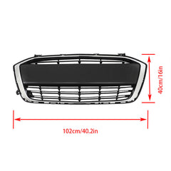 TOPPARTZ Front Lower Grille Matte Black+Chrome For 2017-2020 Chevrolet Sonic LS
