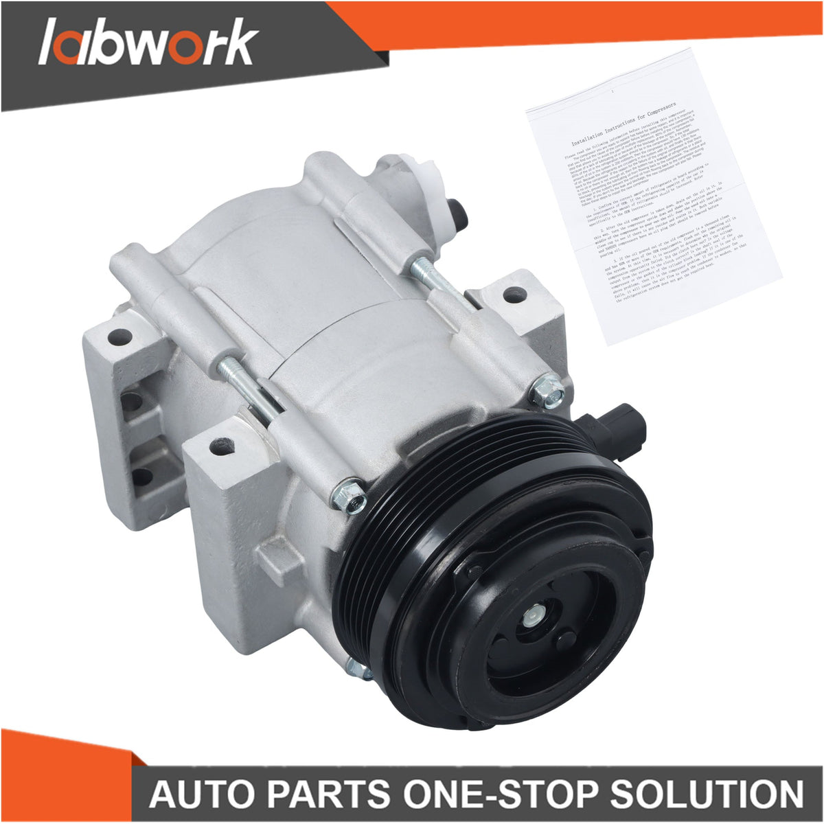 toppartz A/C Compressor W/Clutch For Ford E-150 E-250 E-350 Super Duty Mustang