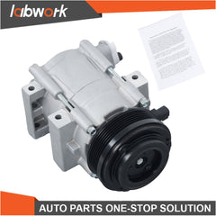 toppartz A/C Compressor W/Clutch For Ford E-150 E-250 E-350 Super Duty Mustang